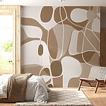 Wall murals Brown and white pattern