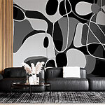 Wall murals Black and white pattern