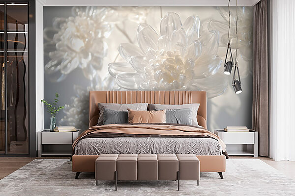 Delicate glass petals in sunlight Wall murals Delicate glass petals in sunlight