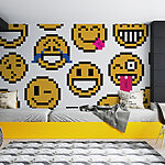 Wall murals Group of yellow smiley faces