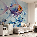 Wall murals Group of fish swimming in water
