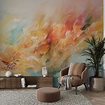 Wall murals Colorful painting of a cloud of paint