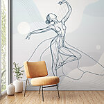 Wall murals Drawing of a woman dancing