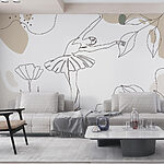 Wall murals Drawing of a ballerina