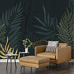 Wall murals Nature's intricate leaf patterns displayed beautifully