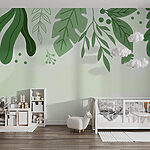 Wall murals Green leaves and branches