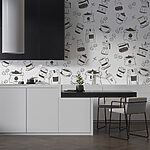 Wall murals Pattern of coffee and tea