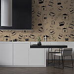 Wall murals Pattern of coffee items
