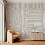 Wall murals White and gray pattern