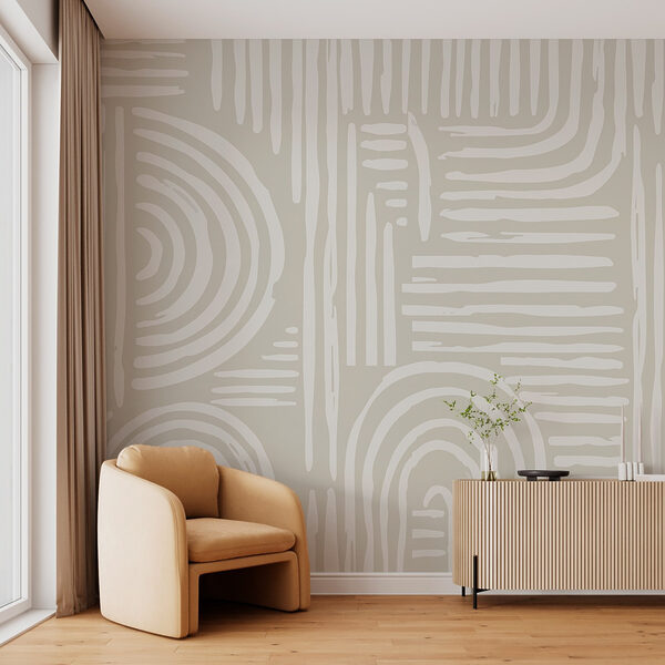 White and gray pattern Wall murals White and gray pattern