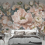 Wall murals Delicate blooms in soft pastel hues