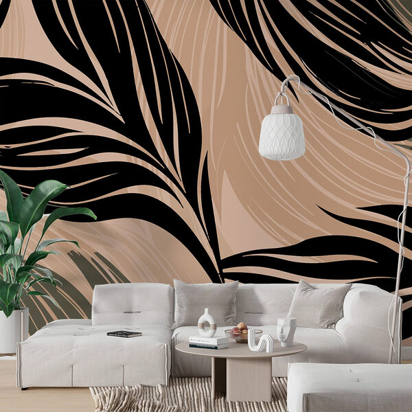 Pattern of black and tan feathers Wall murals Pattern of black and tan feathers
