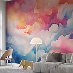 Wall murals Colorful clouds in the sky