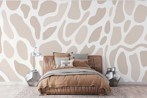 White and brown pattern Wall murals White and brown pattern