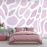 Wall murals Purple and white pattern