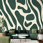 Wall murals Organic shapes in muted tones