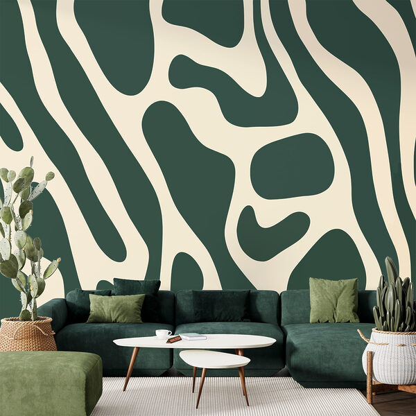 Organic shapes in muted tones Wall murals Organic shapes in muted tones