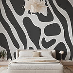 Wall murals Abstract monochrome wave pattern design.