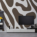 Wall murals Organic shapes in neutral tones.
