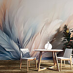 Wall murals Soft feathers in delicate harmony