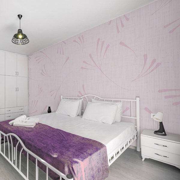Pink floral pattern on a white background Wall murals Pink floral pattern on a white background