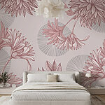 Wall murals Pattern of flowers and leaves