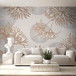 Wall murals Pattern of flowers and leaves
