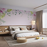 Wall murals Group of flowers and leaves