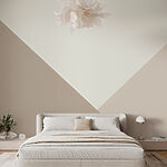 Wall murals White and grey triangle