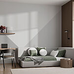 Wall murals White and grey triangle