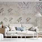 Wall murals Soft patterns with delicate foliage touches