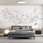 Wall murals Drawing of birds and sun