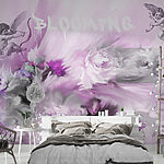 Wall murals Painting of angels and flowers