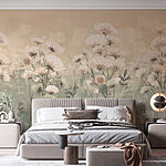 Wall murals Nature's serene floral composition.