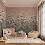 Wall murals Delicate blooms in soft tones