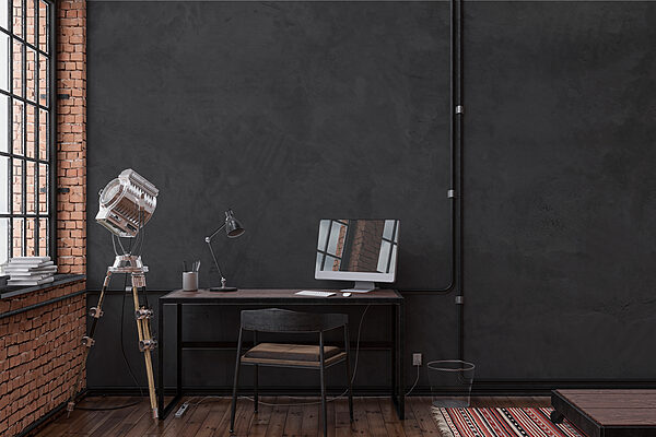 Wall murals Wall murals Grey wall with rough edges (SKU: w02553)