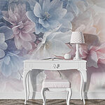Wall murals Bunch of flowers on a white surface