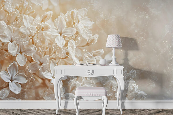 Delicate blossoms with a soft touch Wall murals Delicate blossoms with a soft touch