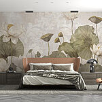 Wall murals Serene lotus blooms in gentle hues