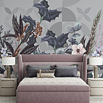 Wall murals Floral arrangement on muted background