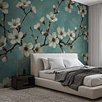 Wall murals Delicate blossoms on a serene background