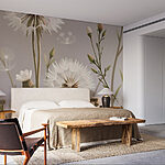 Wall murals Delicate blooms in soft palette