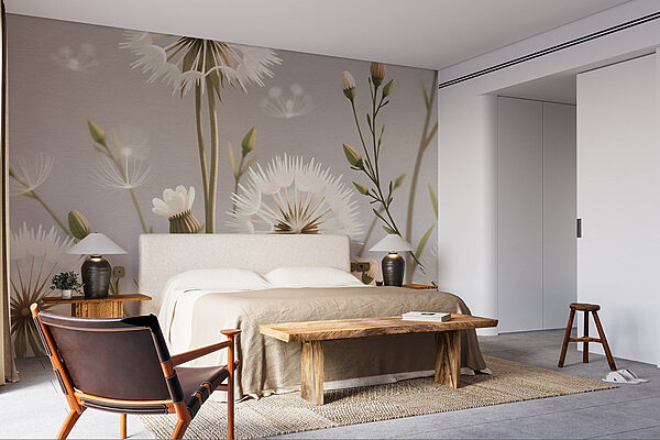 Delicate blooms in soft palette Wall murals Delicate blooms in soft palette