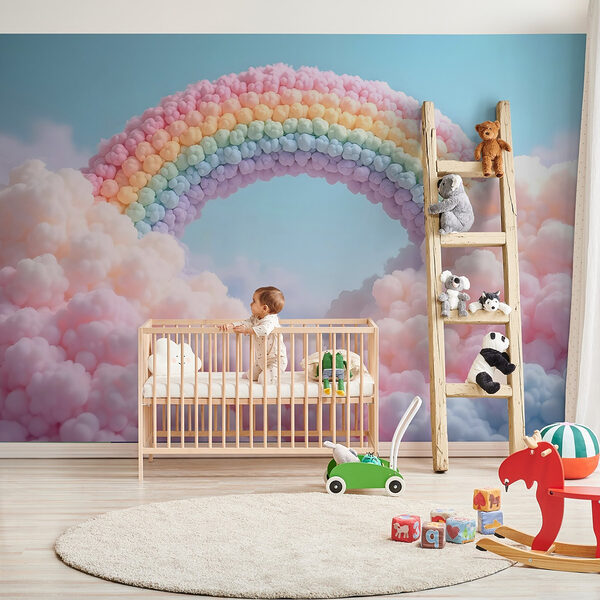 Wall mural Rainbow made of clouds