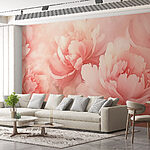 Wall murals Delicate blooms in soft pastels