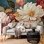 Wall murals Vibrant blooms in soft colors