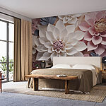 Wall murals Group of flowers with leaves