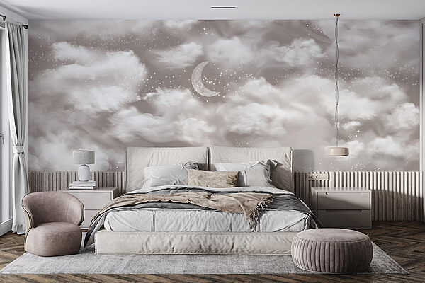 Wall mural Moon in the sky