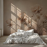 Wall murals Group of roses with leaves