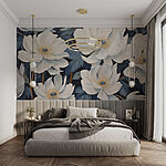 Wall murals Painting of white flowers